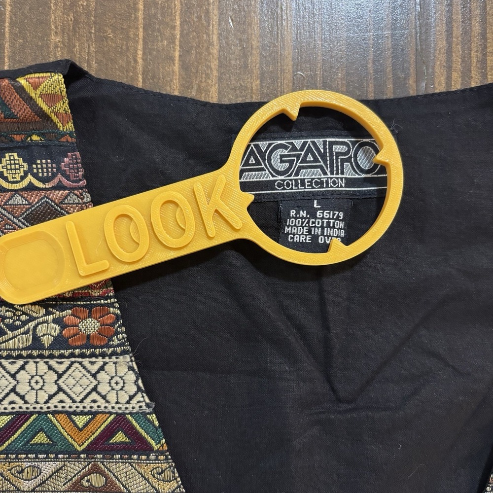 Agapo Collection Vintage Tapestry Vest Womens Large Geometric Floral Cotton - Picture 3 of 7